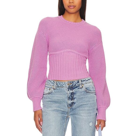 Lovers And Friends Sweaters - Lovers And Friends 'Anastasia' Pink Cotton Knit Sweater Size M